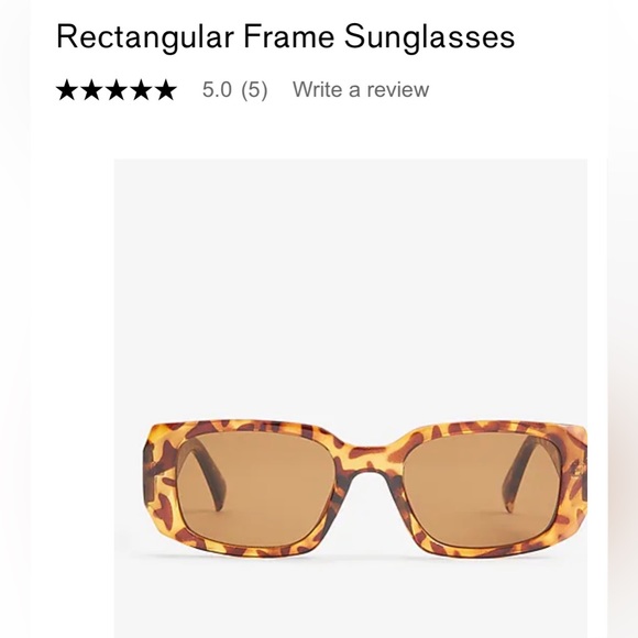 Express rectangular frame sunglasses